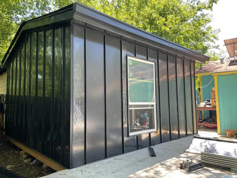 Black standing seam metal wall panels for Roof Inspection in Upper Nazareth